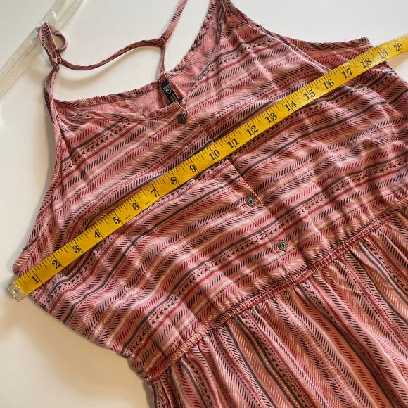 Kuhl Lucie Dress Womens Large Peony Pink Print V-Neck Strappy Athleisure - Picture 9 of 12